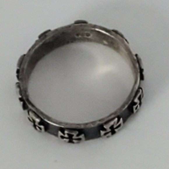 SOLD Sterling Silver Maltese Pattee Cross Ring - Picture 6 of 8